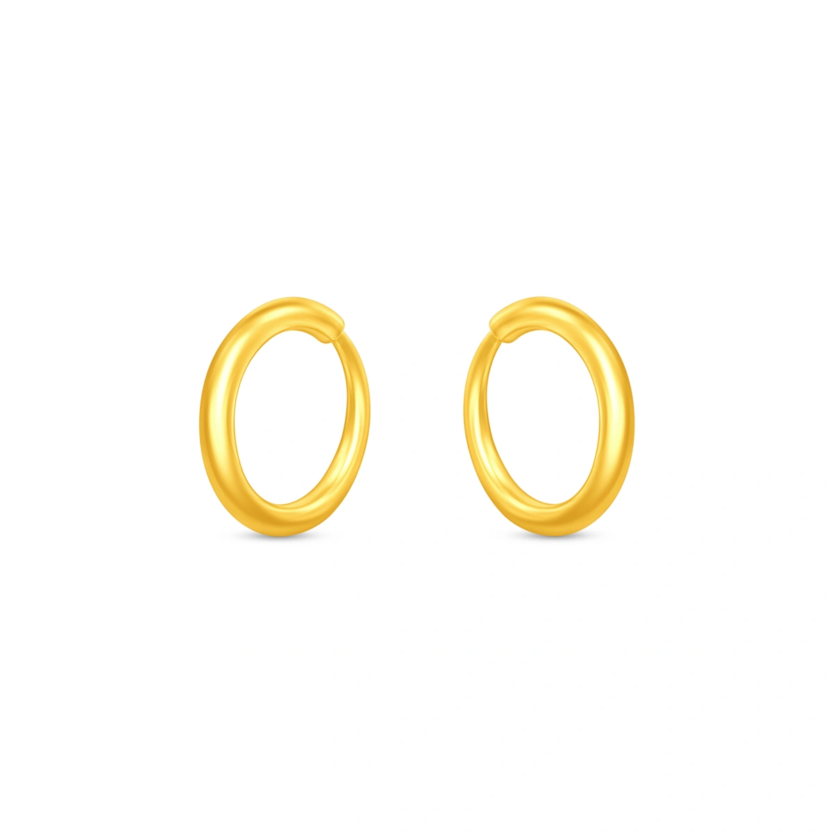 Minimalist Round Hoop 999 Gold earrings