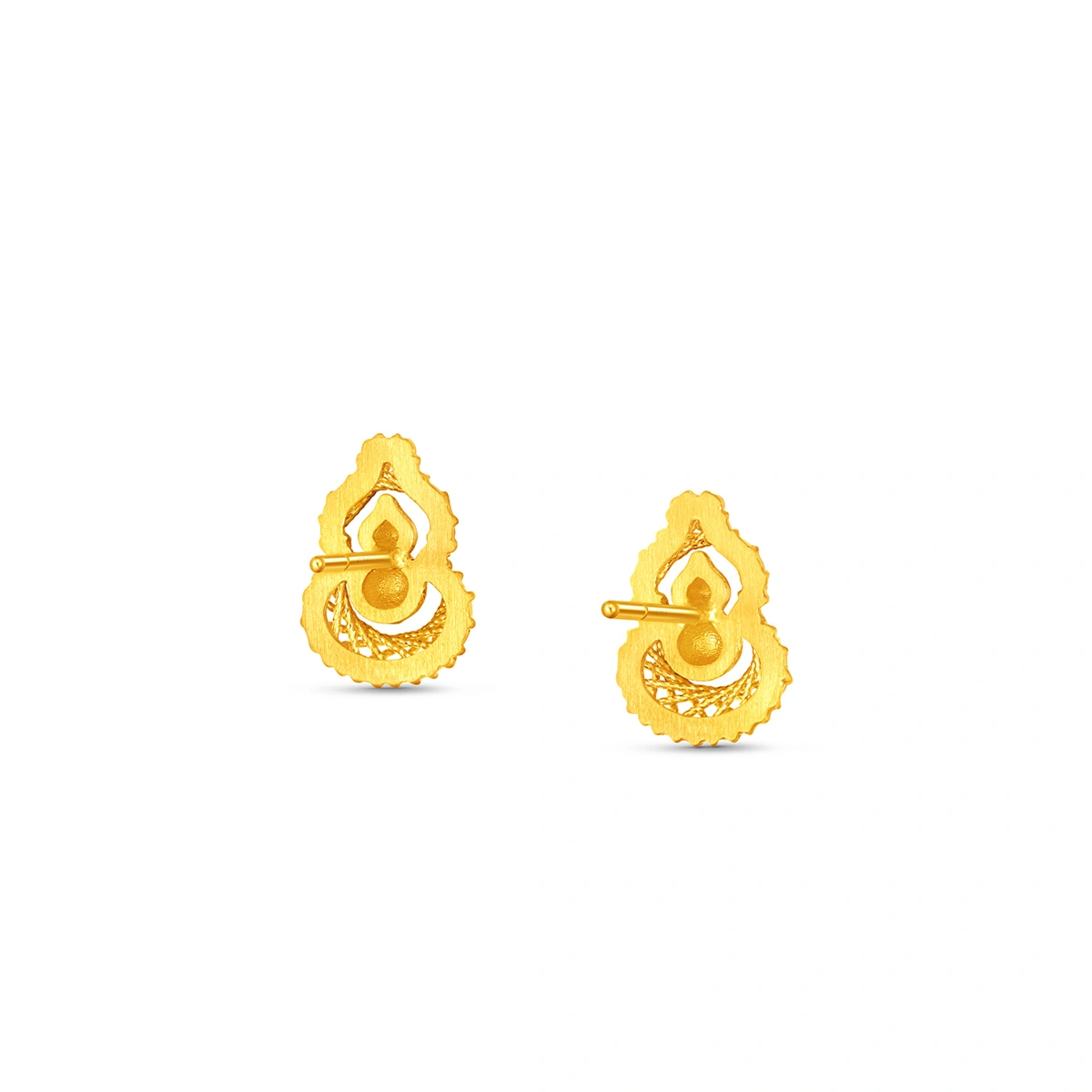 金絲葫蘆999足金耳環