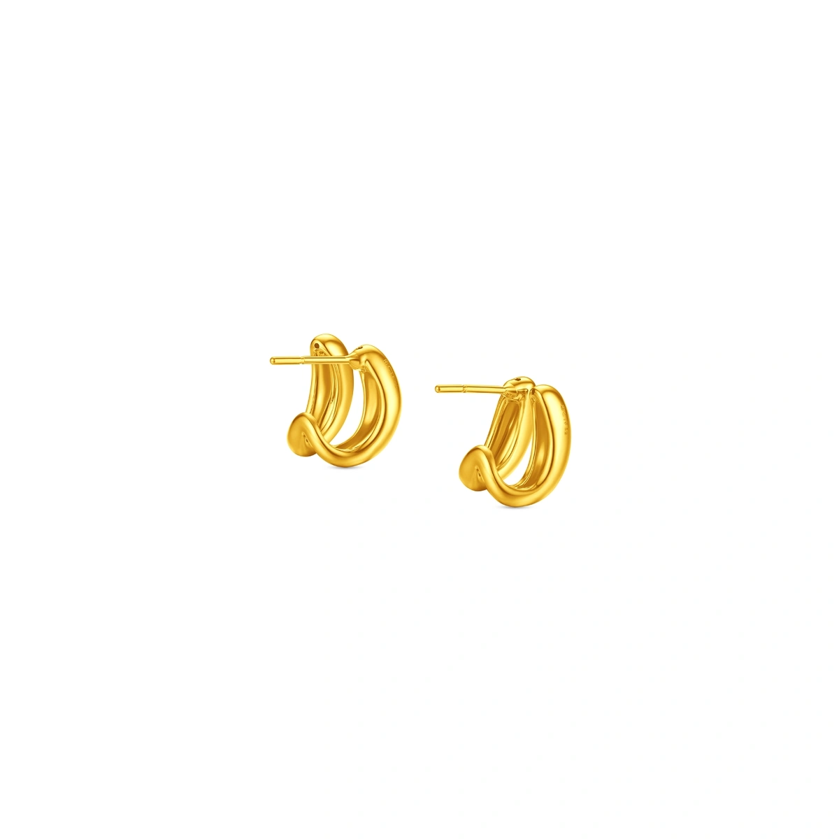 Minimalist Geometric 999 Gold earrings