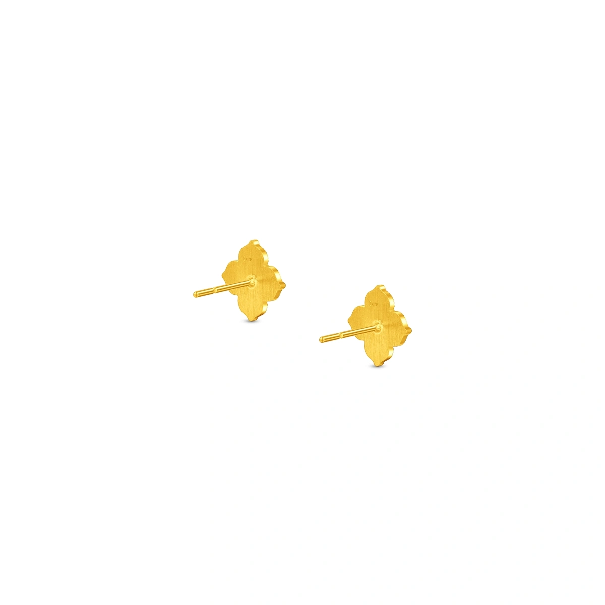 爆閃四葉草999足金耳環
