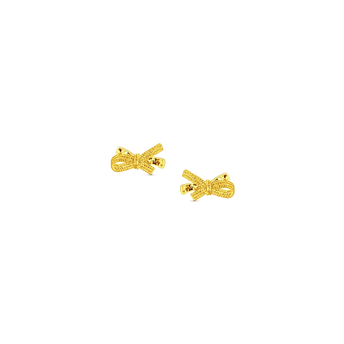 Radiant Ribbon 999 Gold earrings