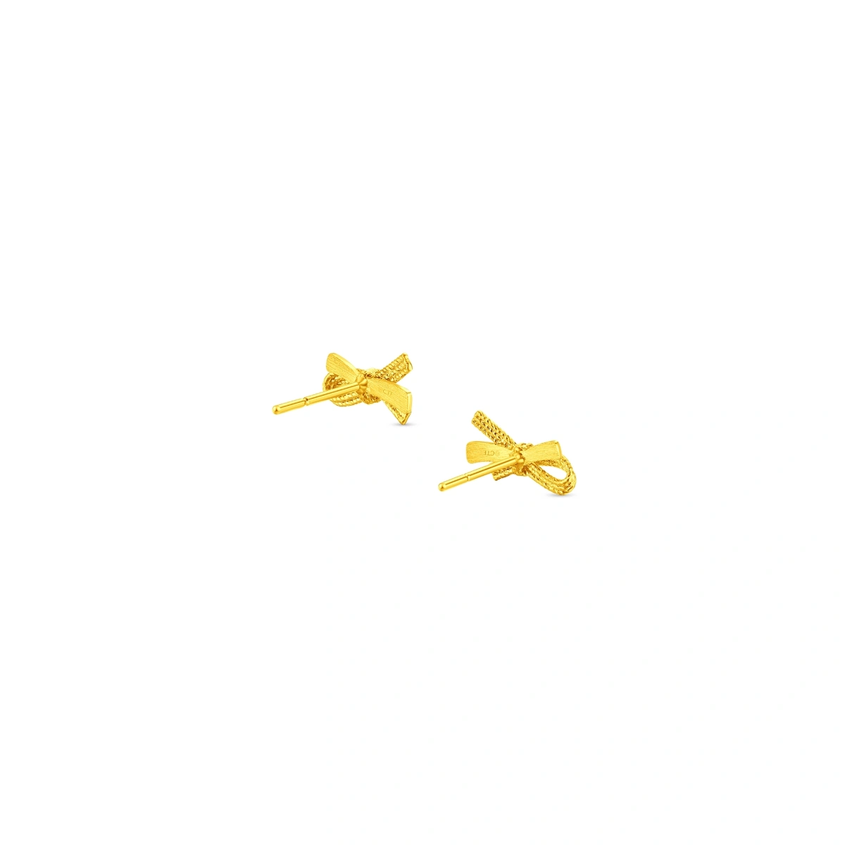 Radiant Ribbon 999 Gold earrings
