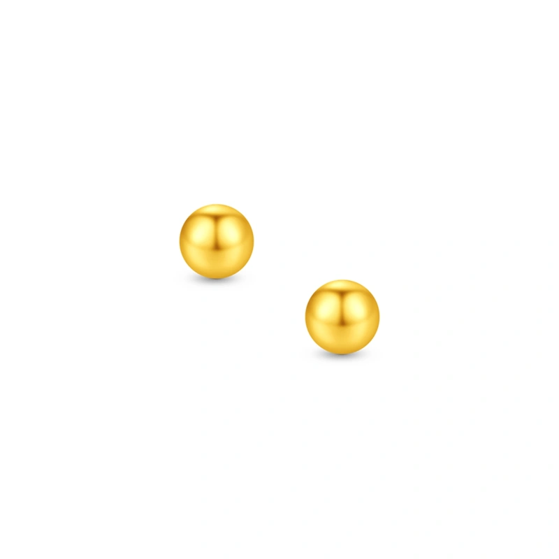 Little Gold Bead 999.9 Gold earrings