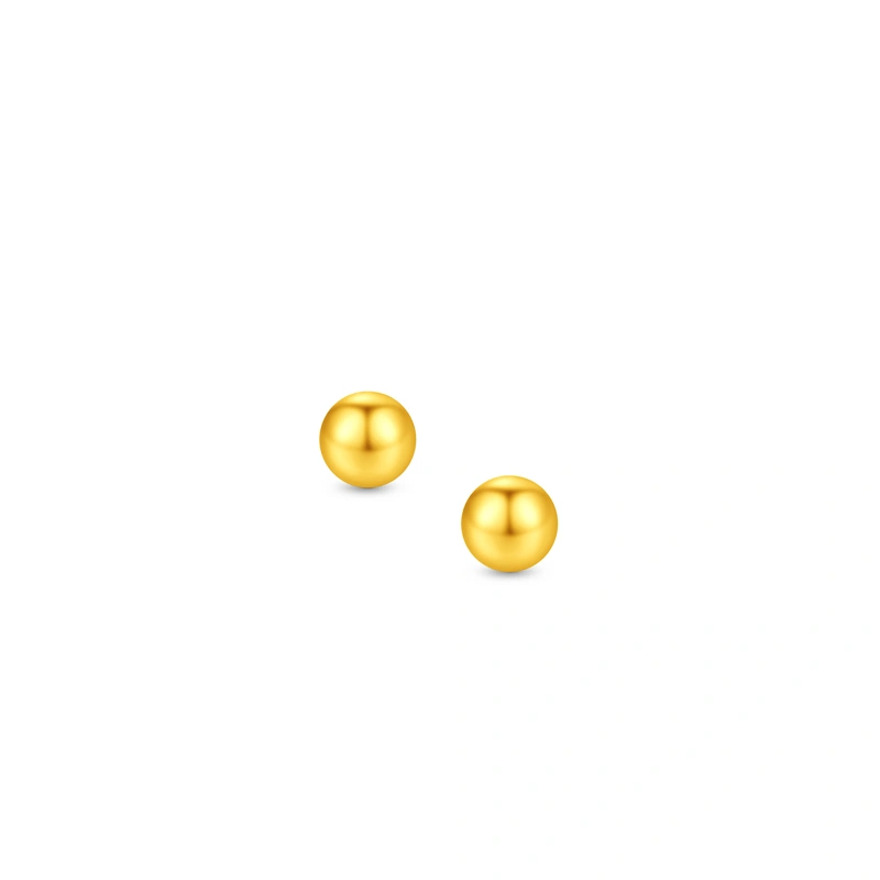 Little Gold Bead 999.9 Gold earrings