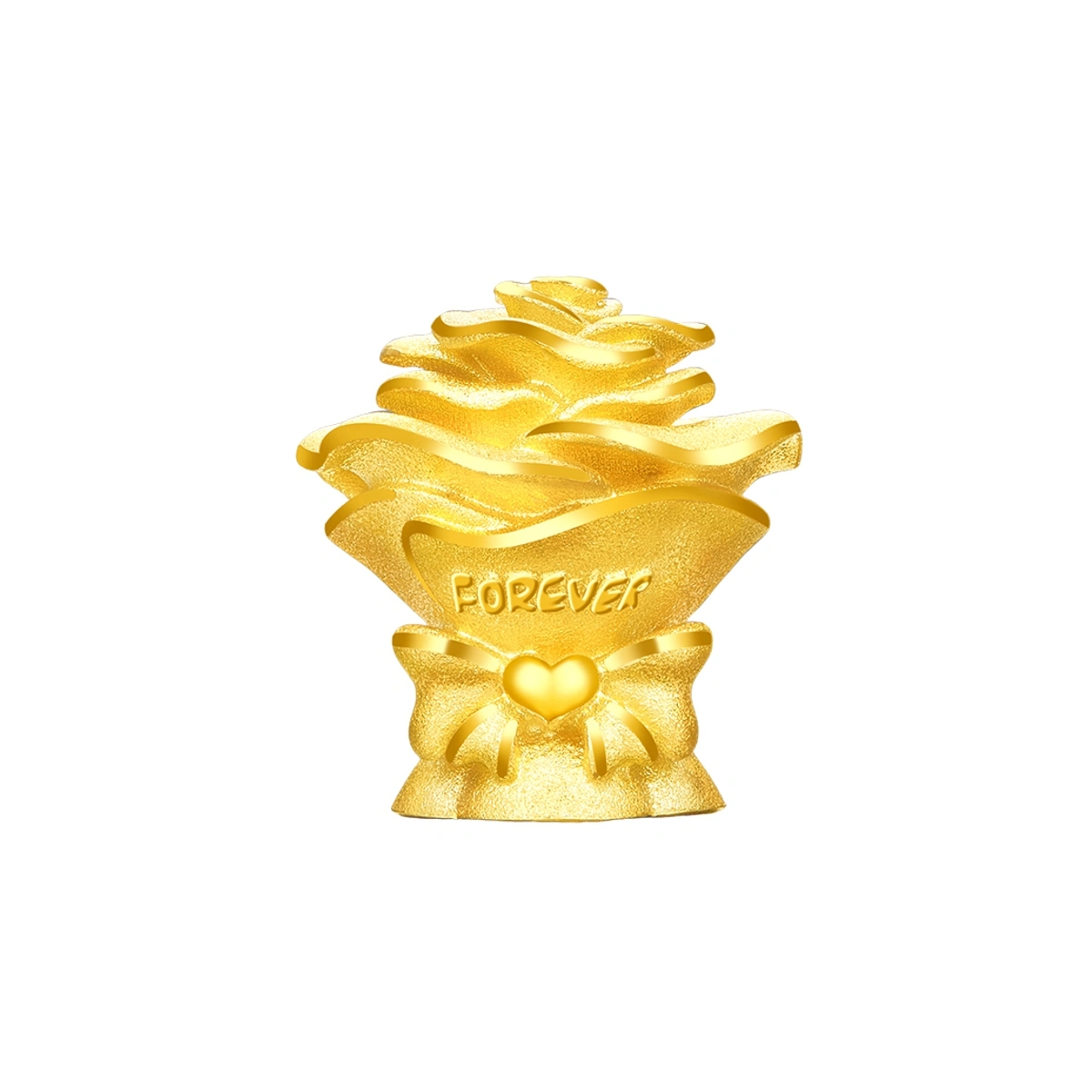 玫瑰花999.9黃金擺件