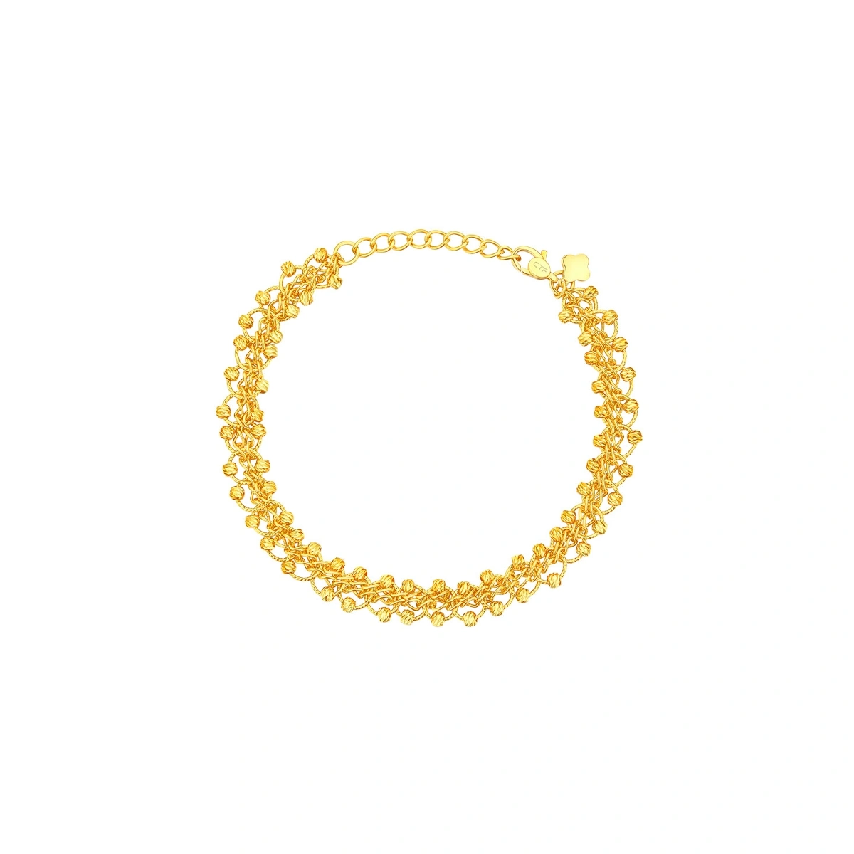 Lace Sparkling Bead 999 Gold bracelet
