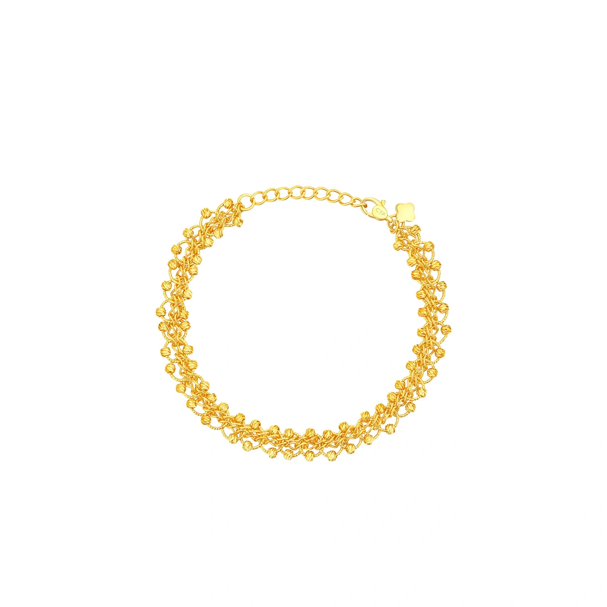 Lace Sparkling Bead 999 Gold bracelet
