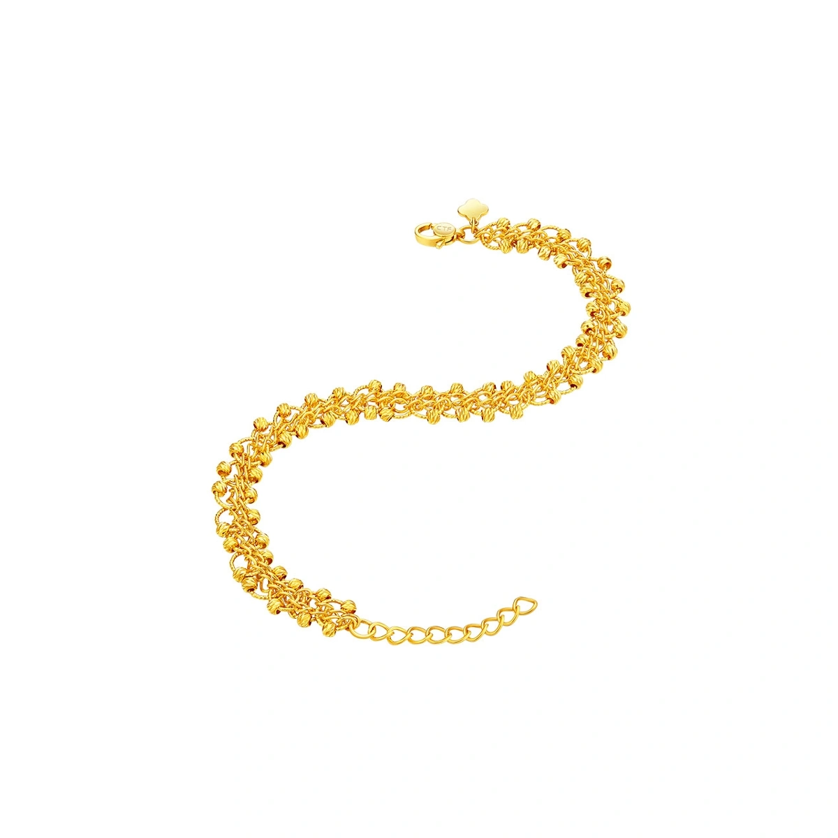 Lace Sparkling Bead 999 Gold bracelet