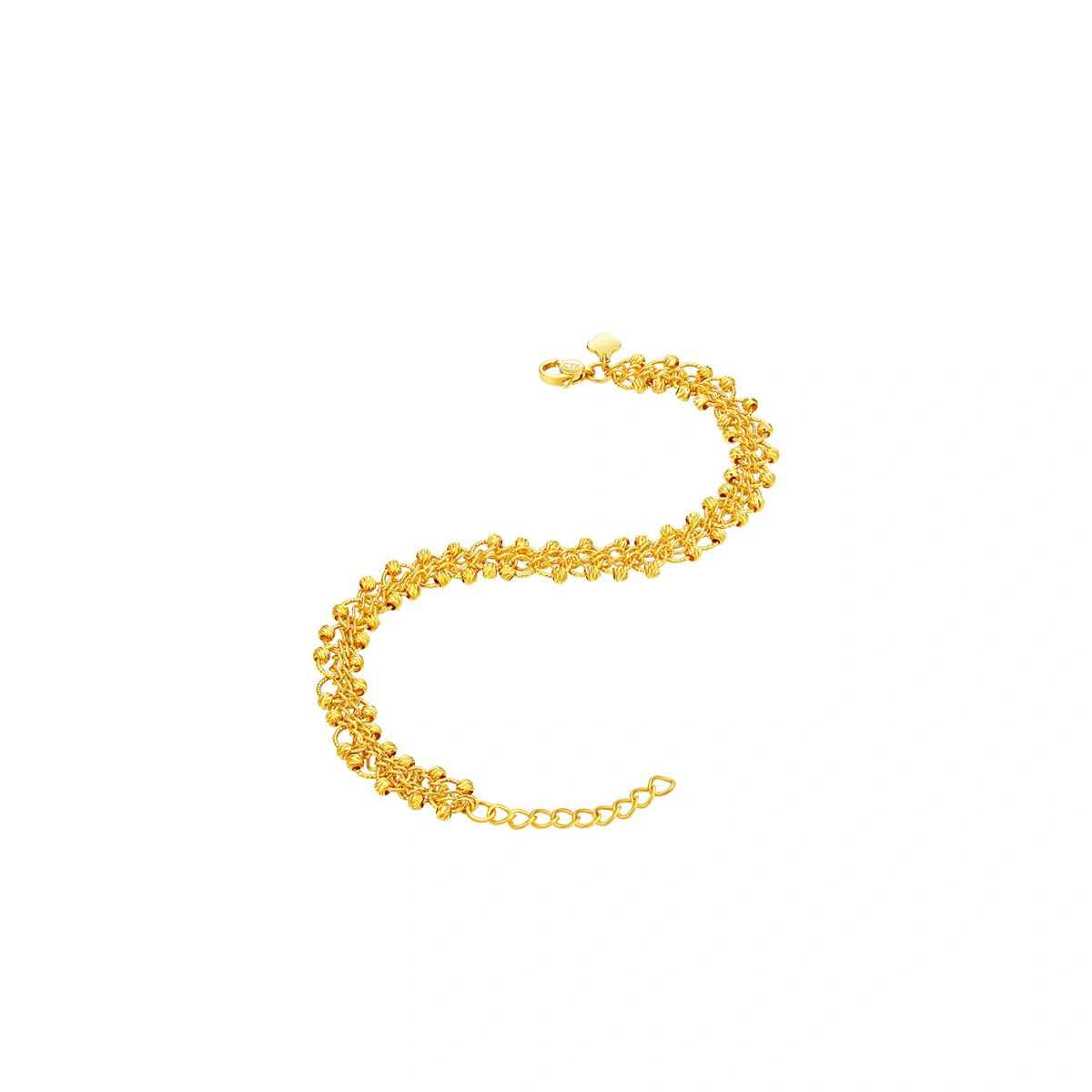 Lace Sparkling Bead 999 Gold bracelet
