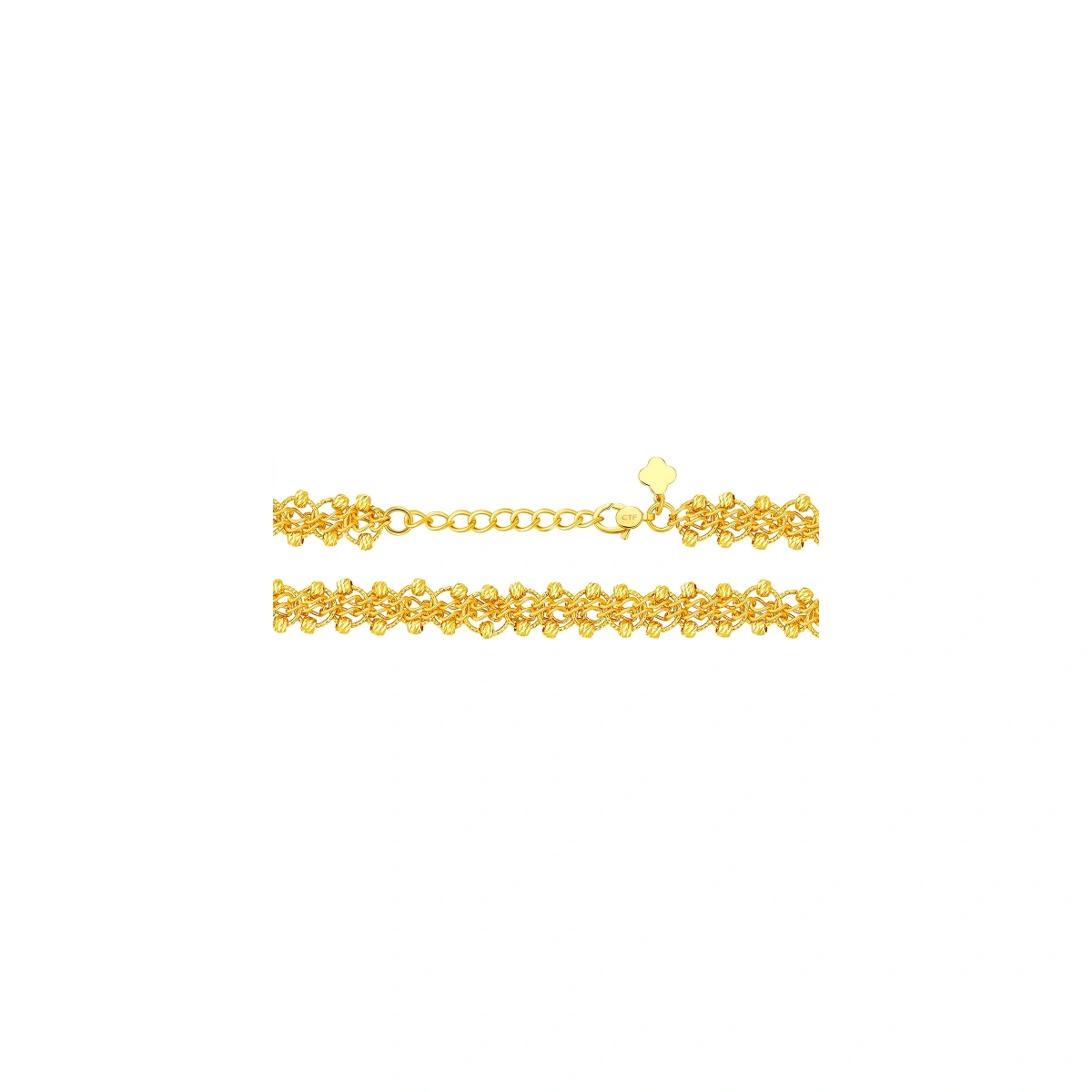 Lace Sparkling Bead 999 Gold bracelet