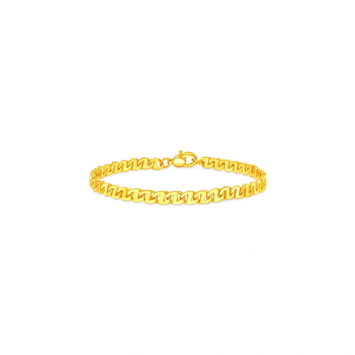 Minimalist and Elegant Z-Shape 999 Gold bracelet