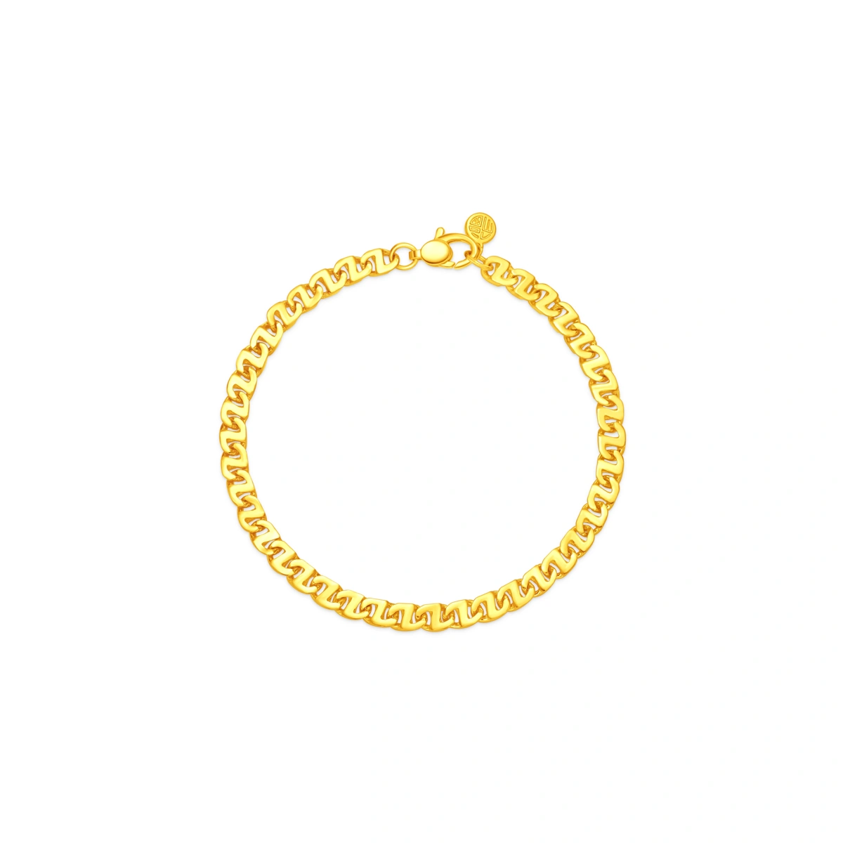 Minimalist and Elegant Z-Shape 999 Gold bracelet