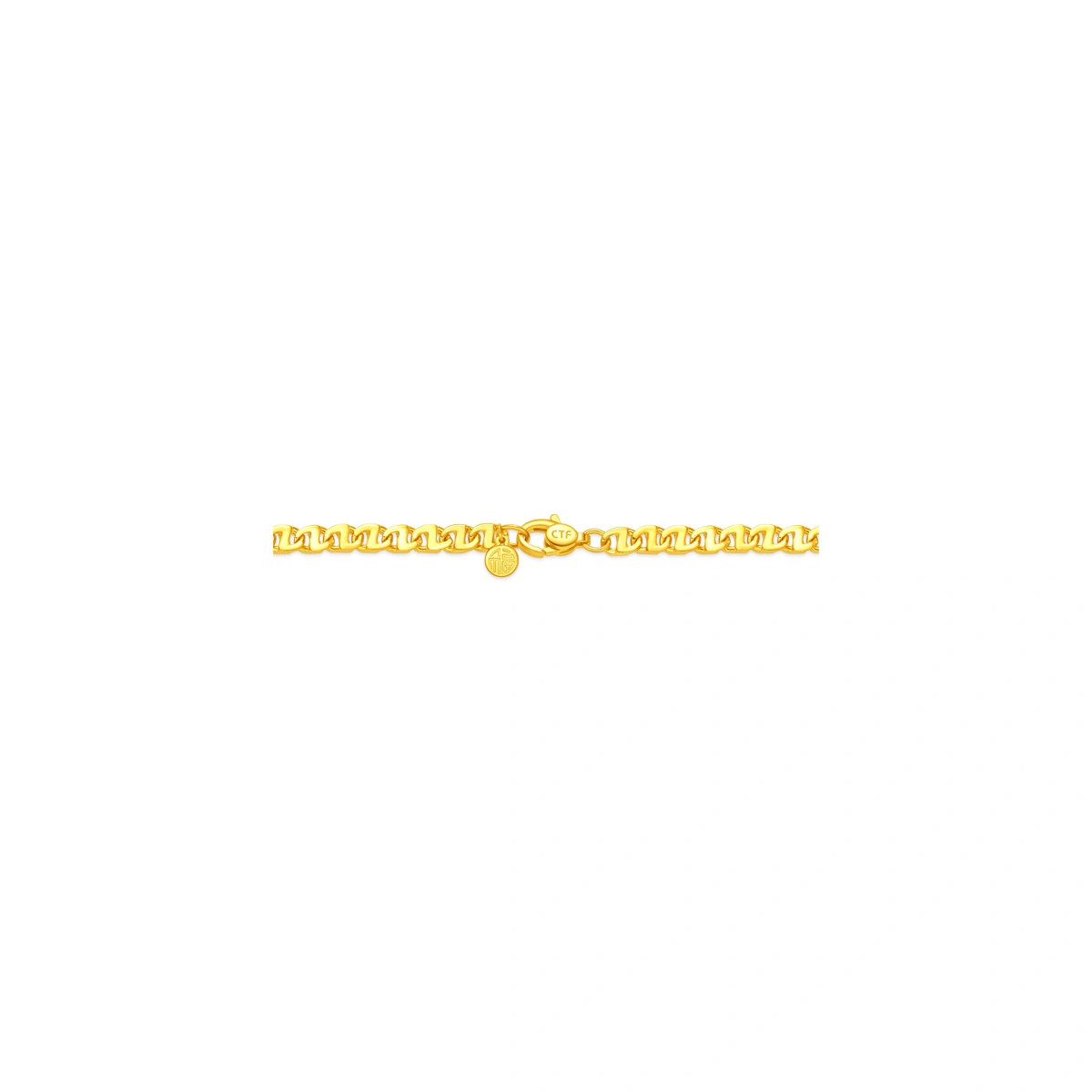 Minimalist and Elegant Z-Shape 999 Gold bracelet