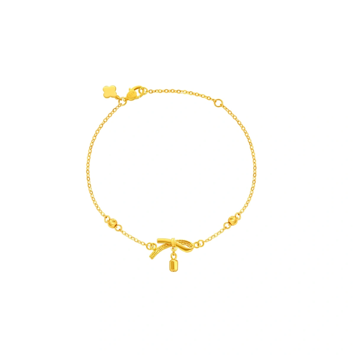 Ribbon Bow 999 Gold bracelet