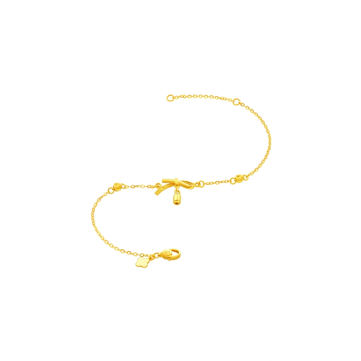 Ribbon Bow 999 Gold bracelet