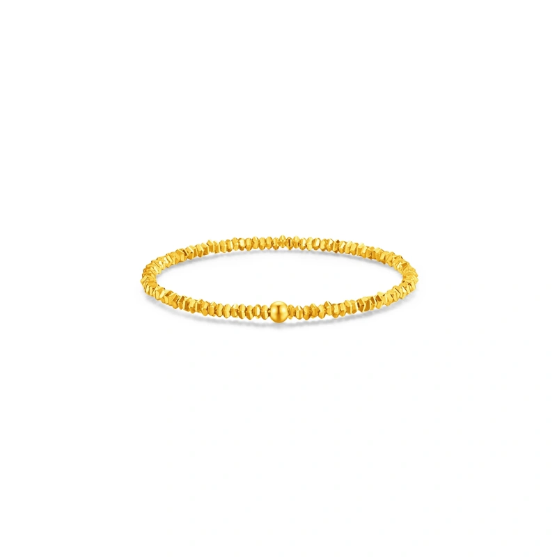 Sparkling Gold Nugget 999 Gold bracelet