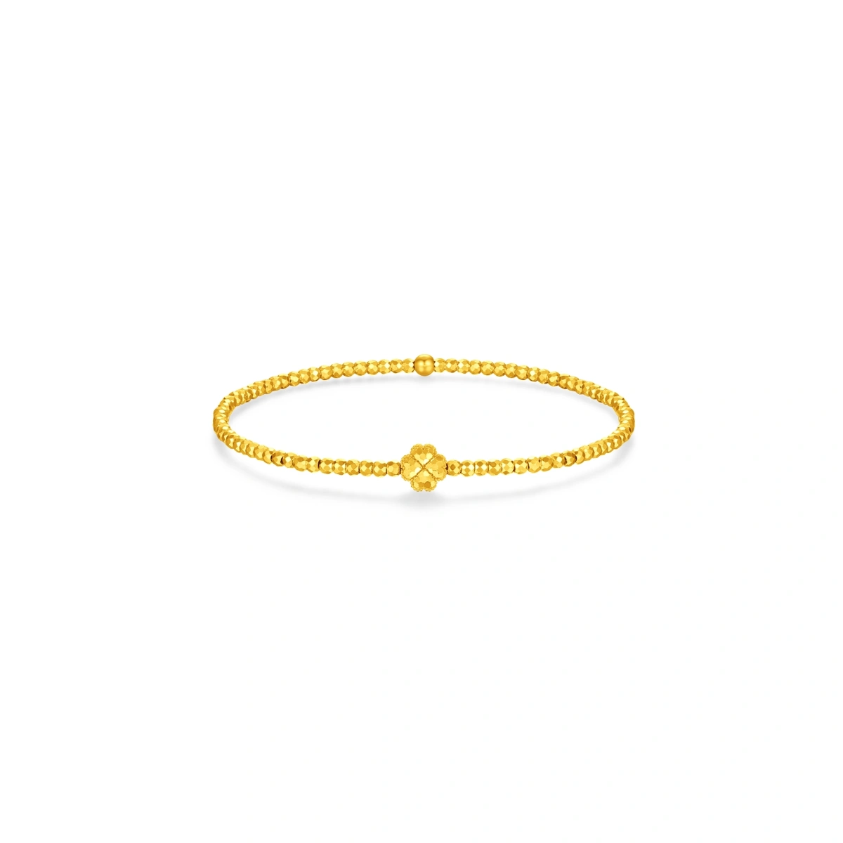 Sparkling Four-Leaf Clover 999 Gold bracelet
