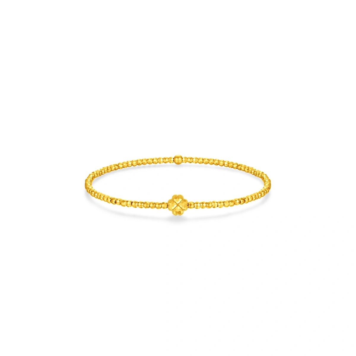 Sparkling Four-Leaf Clover 999 Gold bracelet