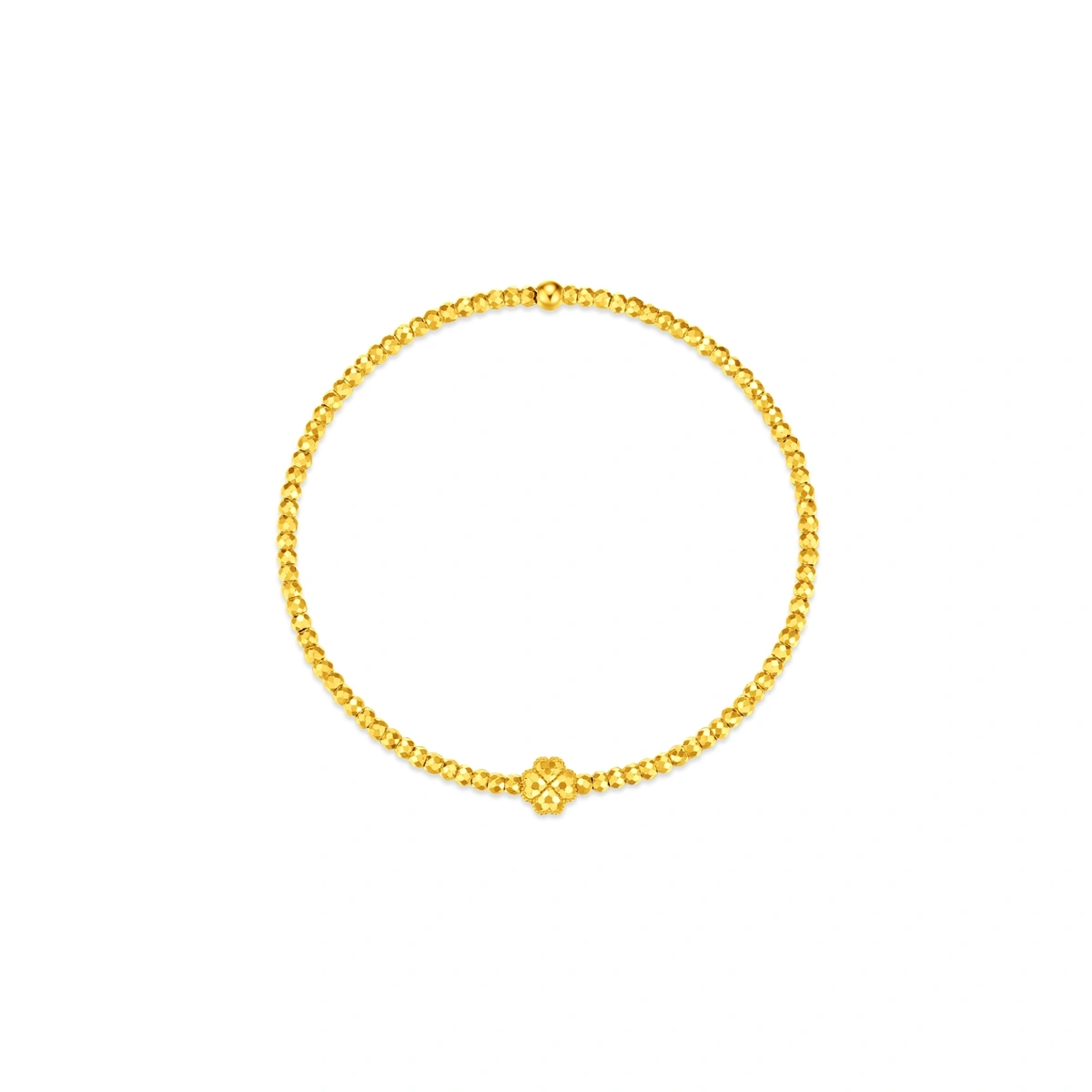 Sparkling Four-Leaf Clover 999 Gold bracelet