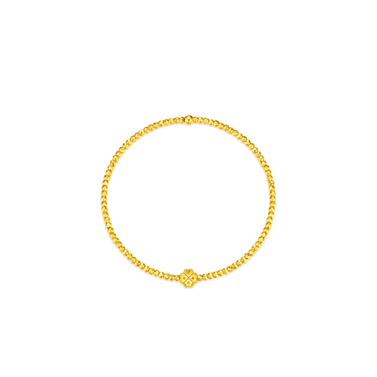 Sparkling Four-Leaf Clover 999 Gold bracelet