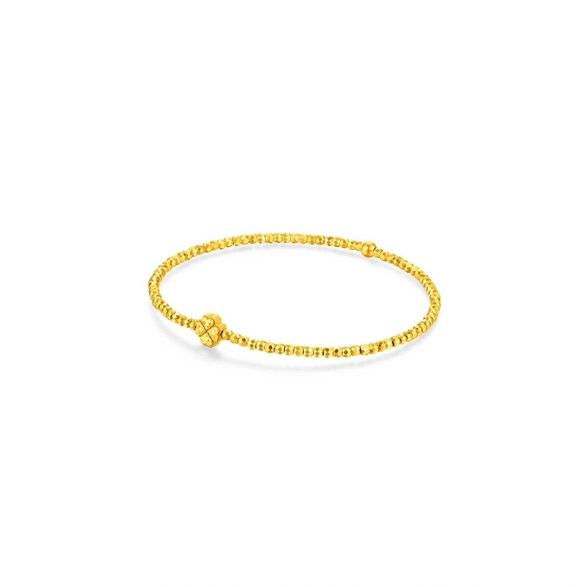 Sparkling Four-Leaf Clover 999 Gold bracelet