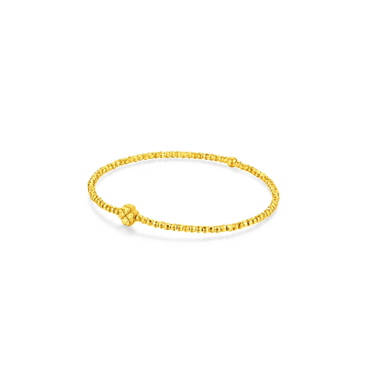 Sparkling Four-Leaf Clover 999 Gold bracelet