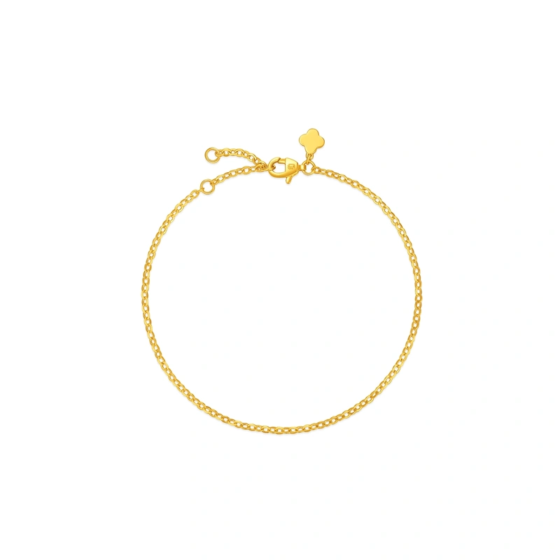 999 Gold Cable Chain bracelet