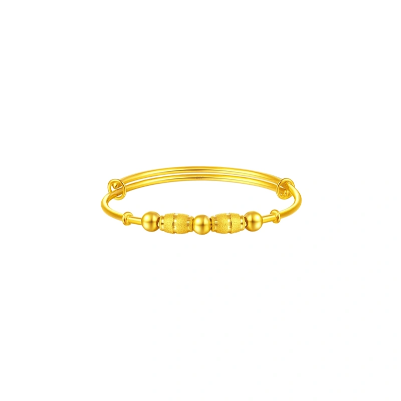 Rotating Gold Bead 999 Gold Baby bangle