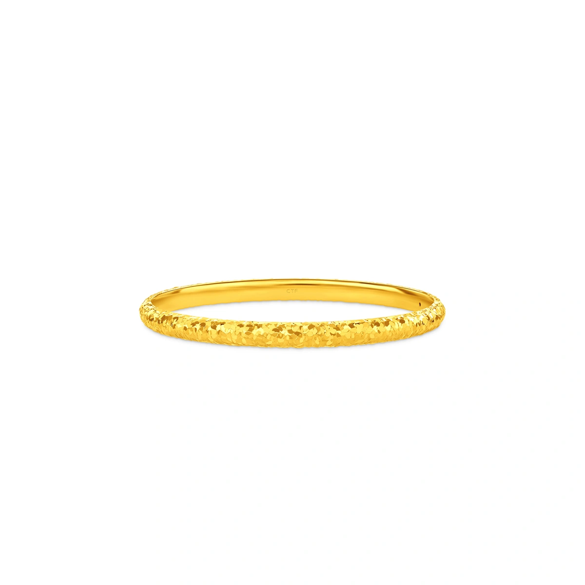 Sparkling Crushed Ice 999 Gold bangle