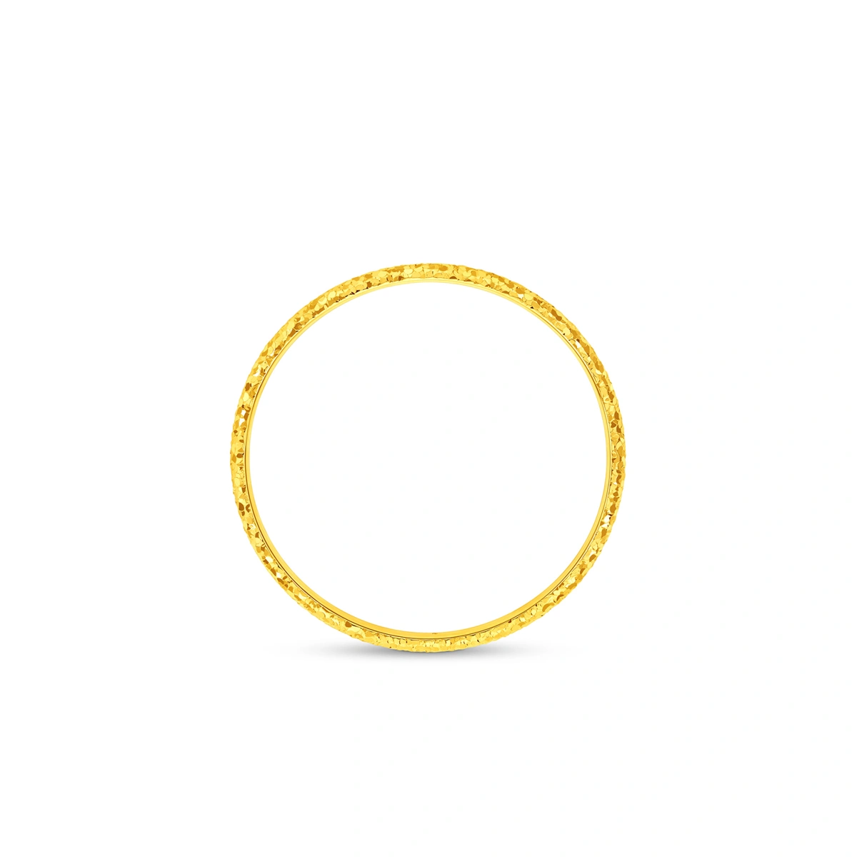 Sparkling Crushed Ice 999 Gold bangle