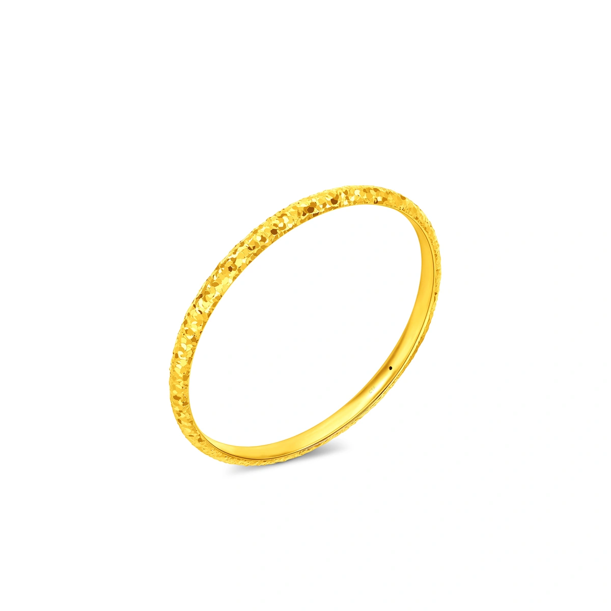 Sparkling Crushed Ice 999 Gold bangle