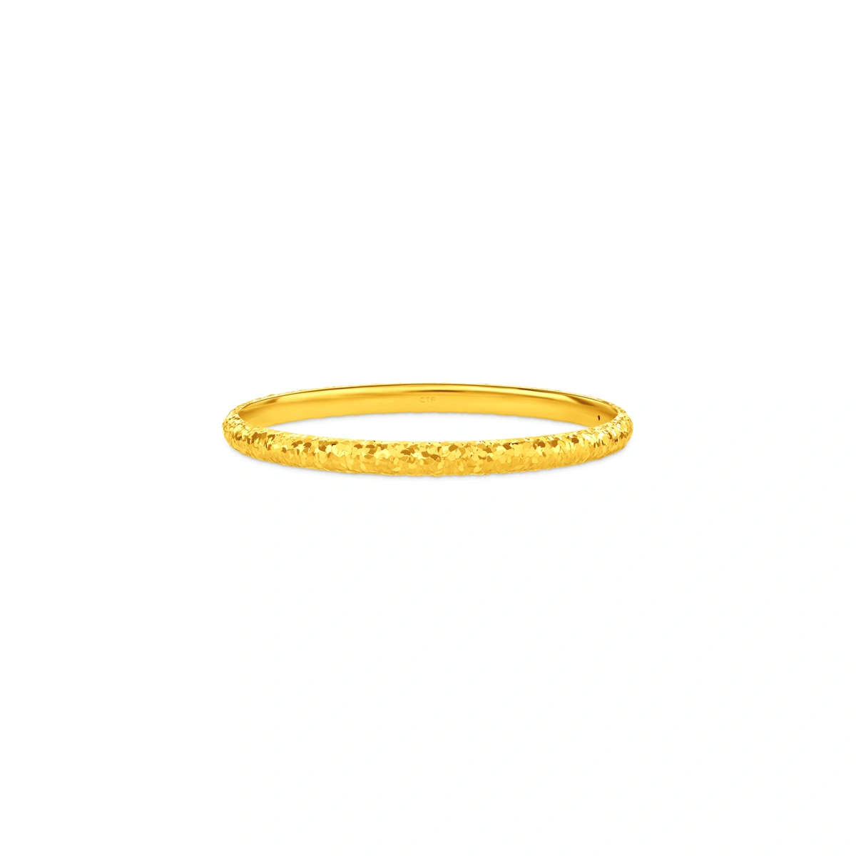 Sparkling Crushed Ice 999 Gold bangle