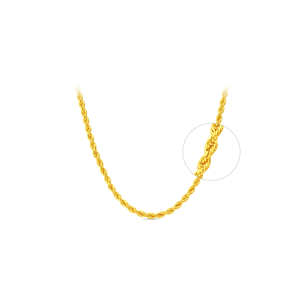 Classic Versatile Rope 999 Gold necklace