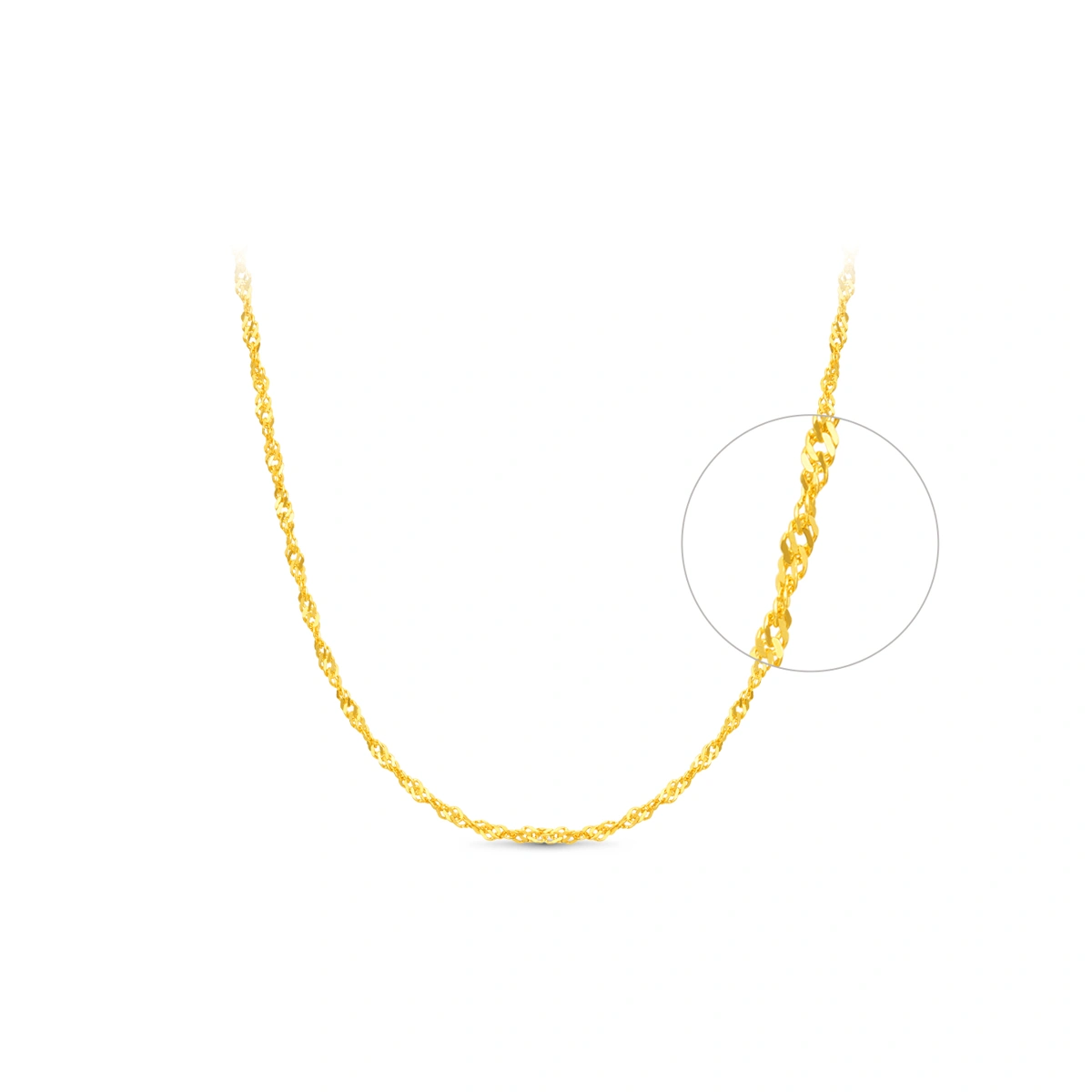 Sparkling Water-Wave 999 Gold chain