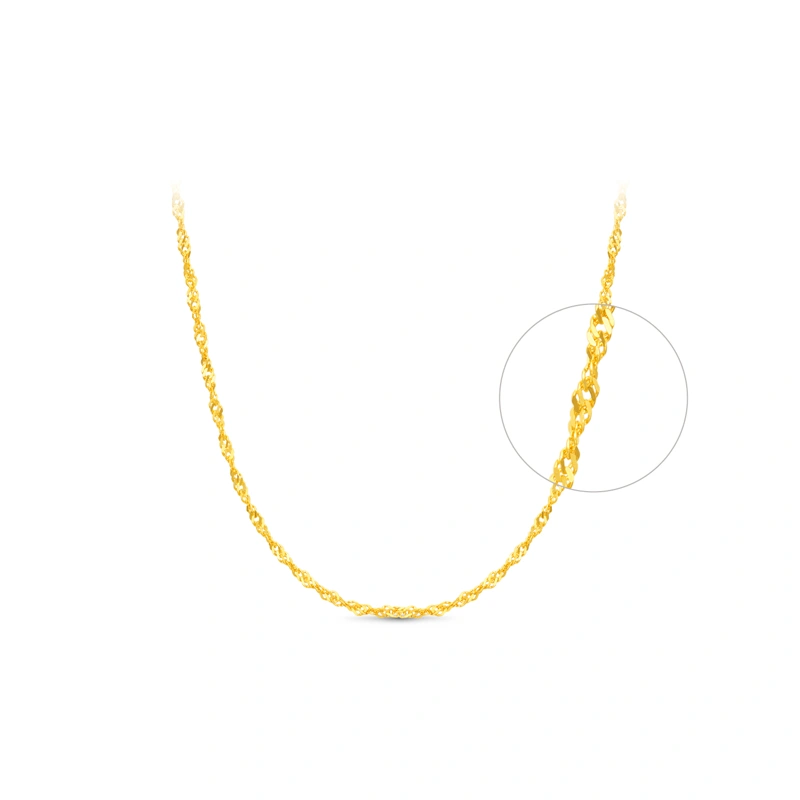 Sparkling Water-Wave 999 Gold chain