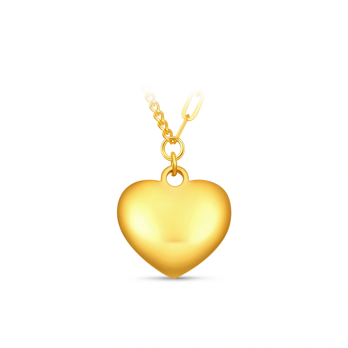 Sparkling Heart Shaped 999 Gold necklace