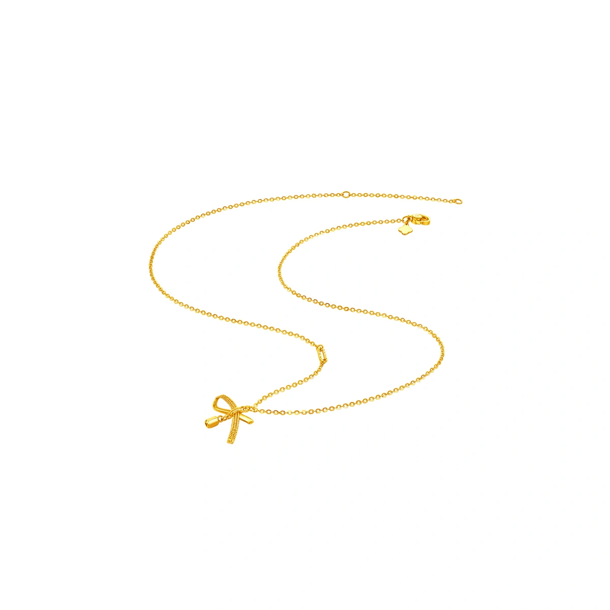 絲帶蝴蝶結999足金頸鏈