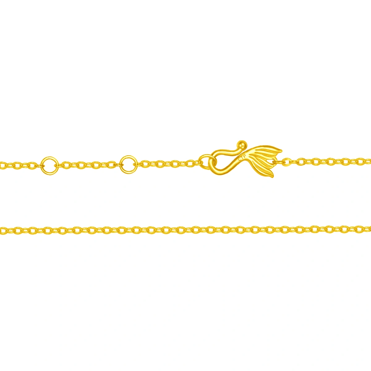 Minimalist Stylish Sparkling O-Chain 999 Gold necklace