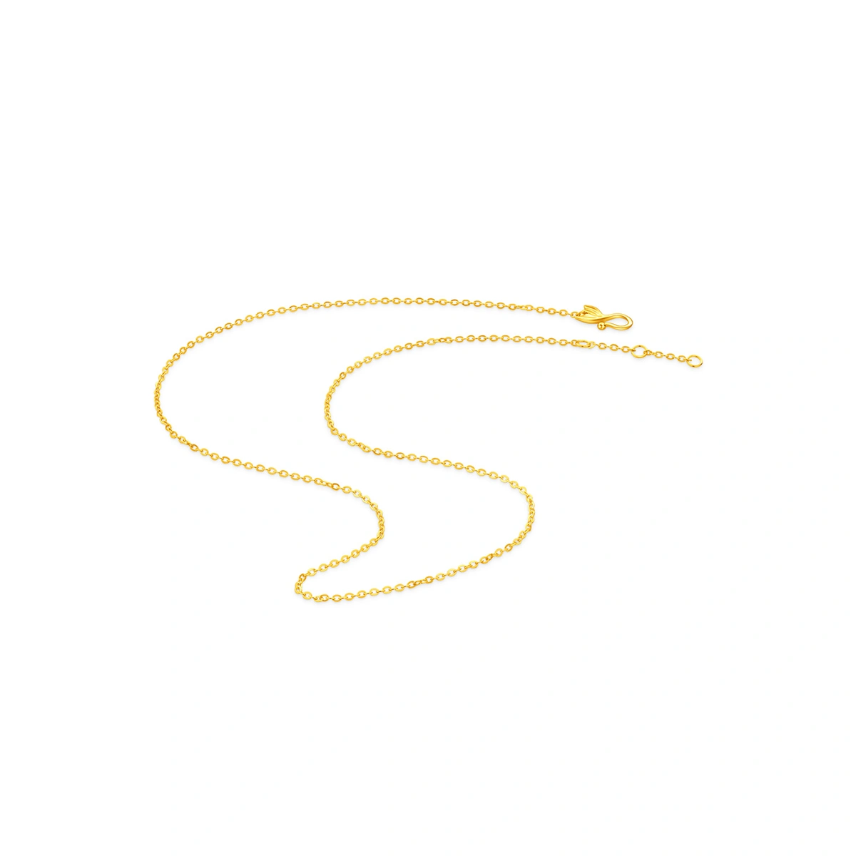 Minimalist Stylish Sparkling O-Chain 999 Gold necklace