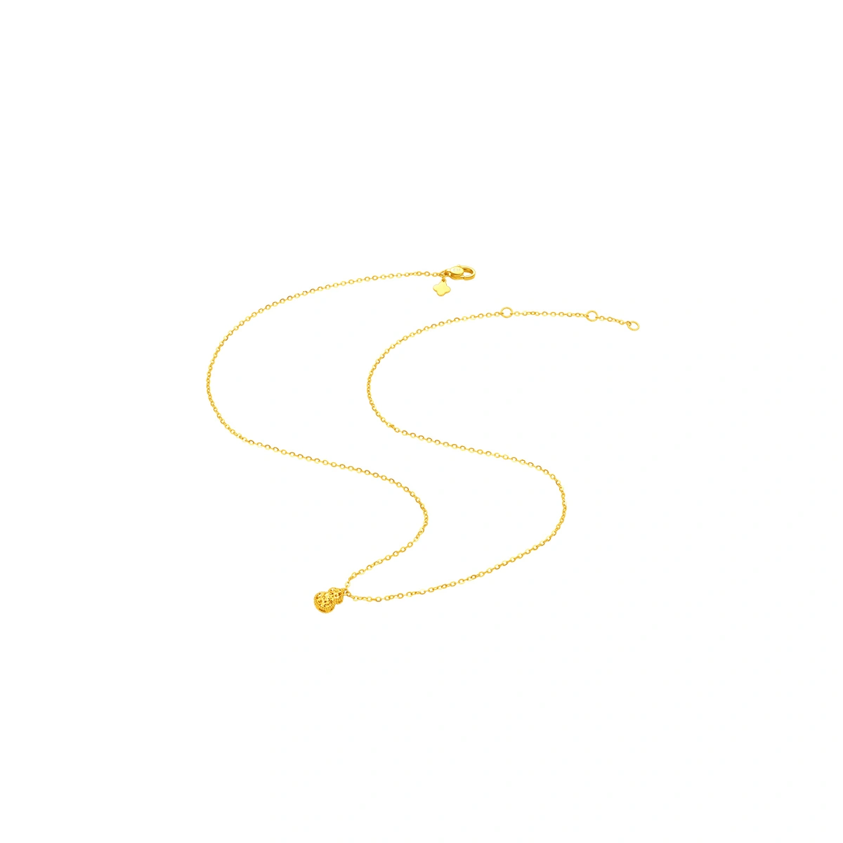 爆閃碎金葫蘆999足金頸鏈