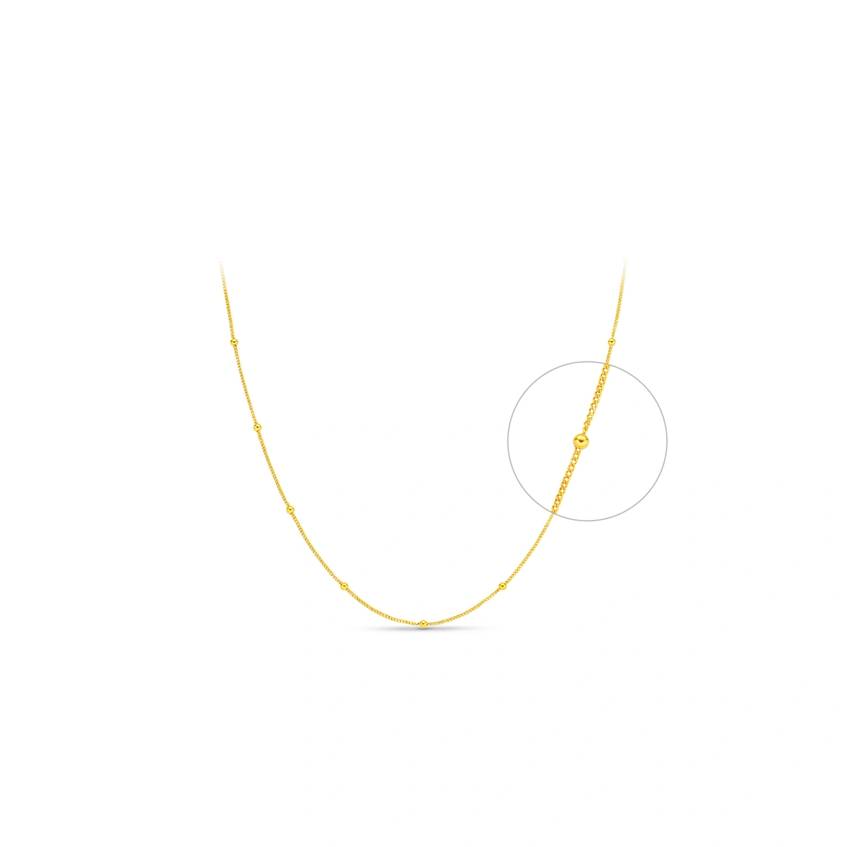 滿天星光珠999足金頸鏈