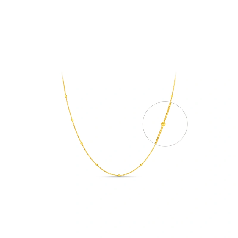 滿天星光珠999足金頸鏈