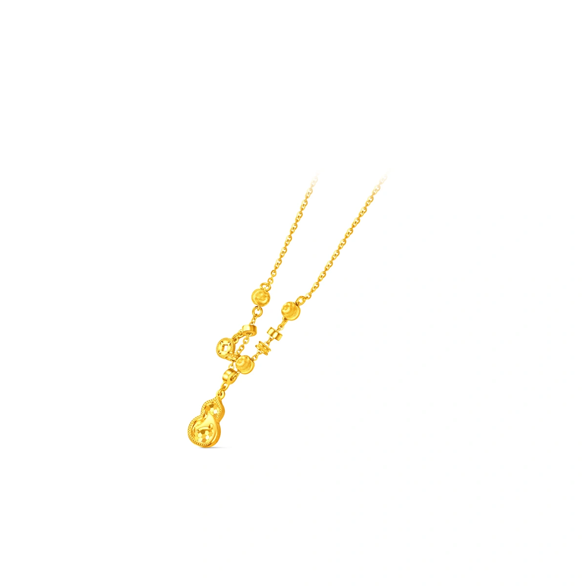 Gourd Bring Wealth 999 Gold necklace