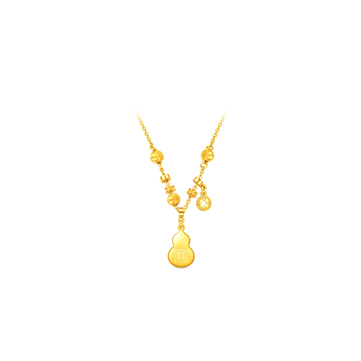 Gourd Bring Wealth 999 Gold necklace