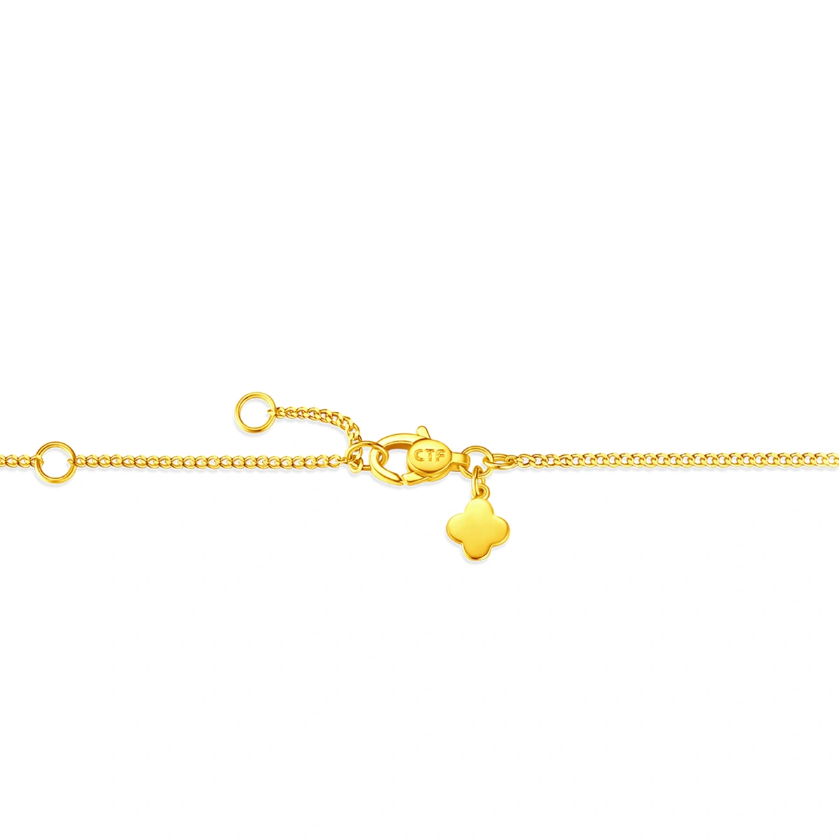 Heart Interlocking Ring 999 Gold chain