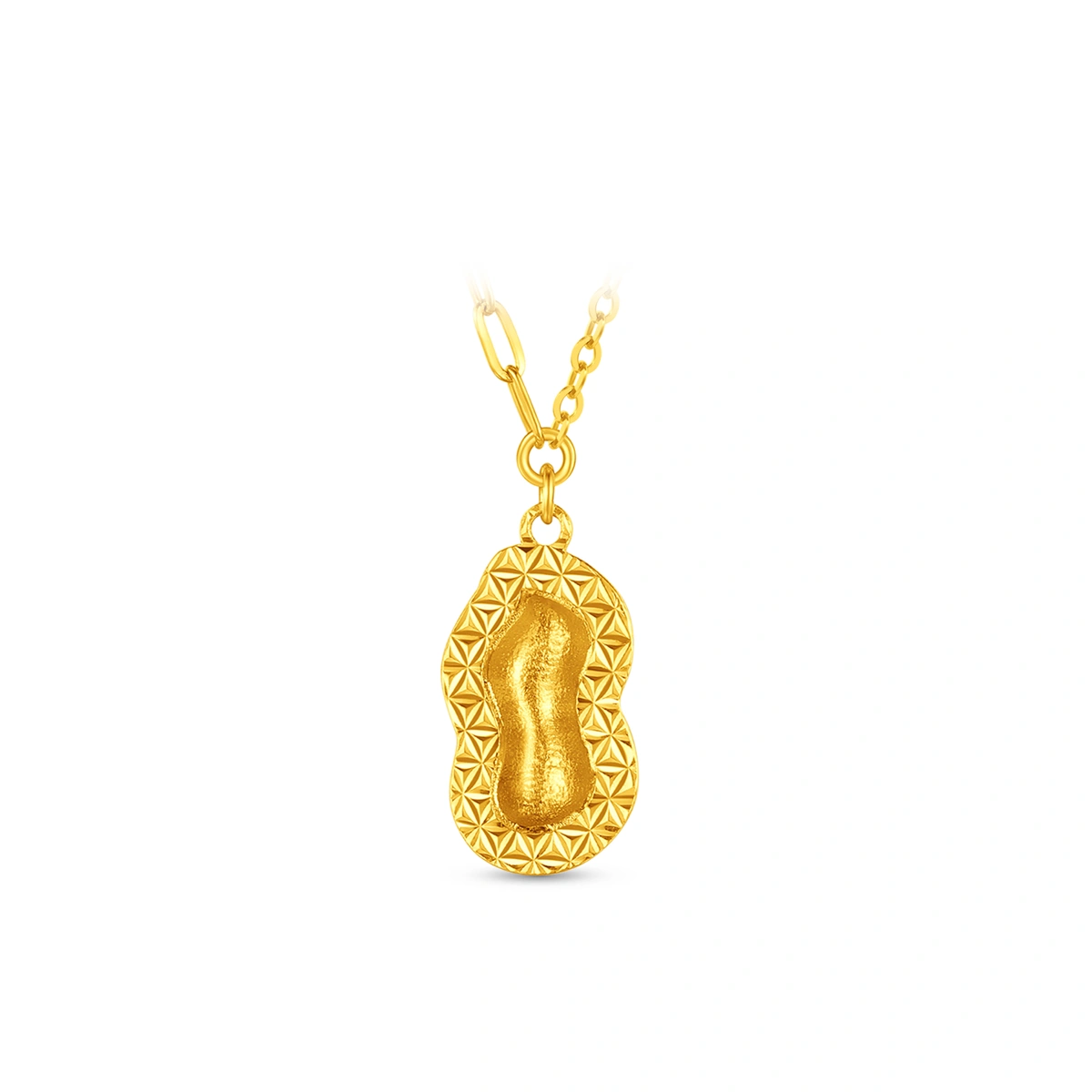 Sparkling Good Fortune Peanut 999 Gold necklace