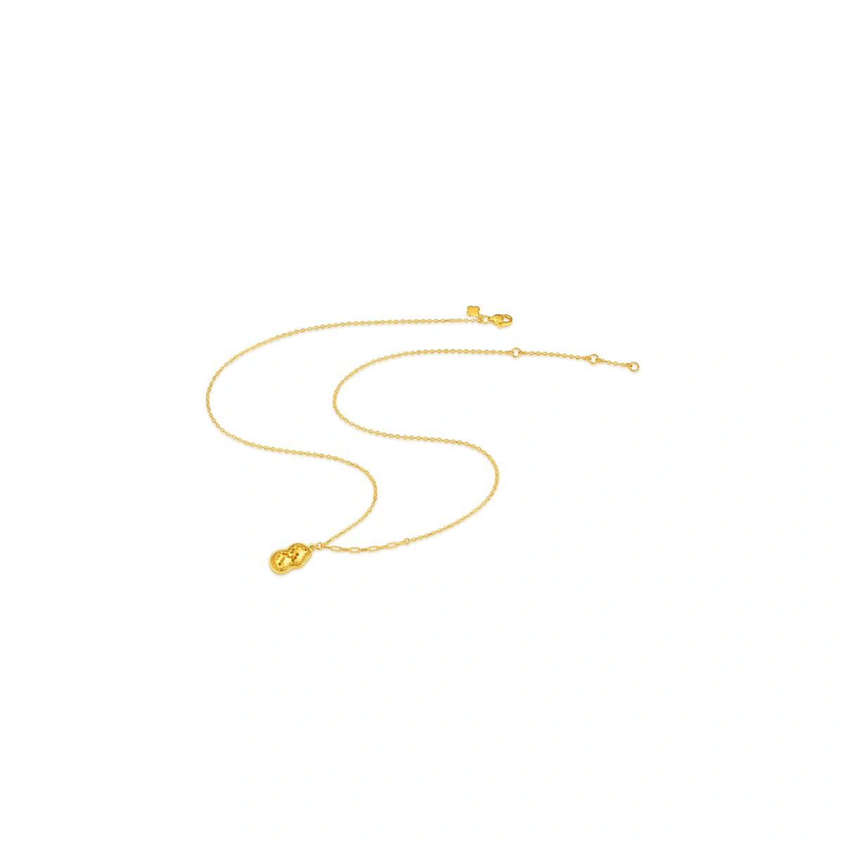 Sparkling Good Fortune Peanut 999 Gold necklace