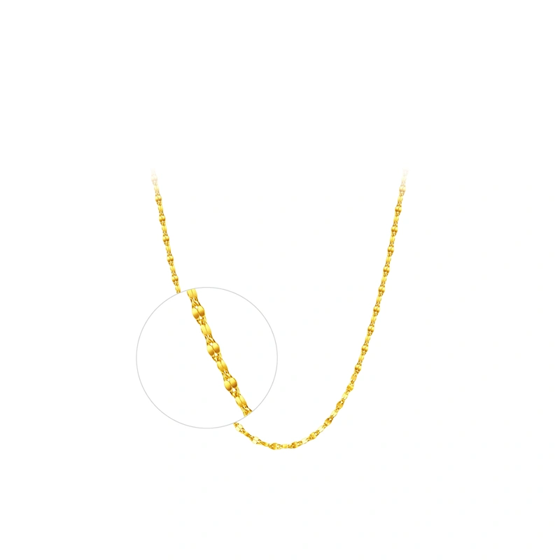 Stylish Sparkling Floral 999 Gold necklace