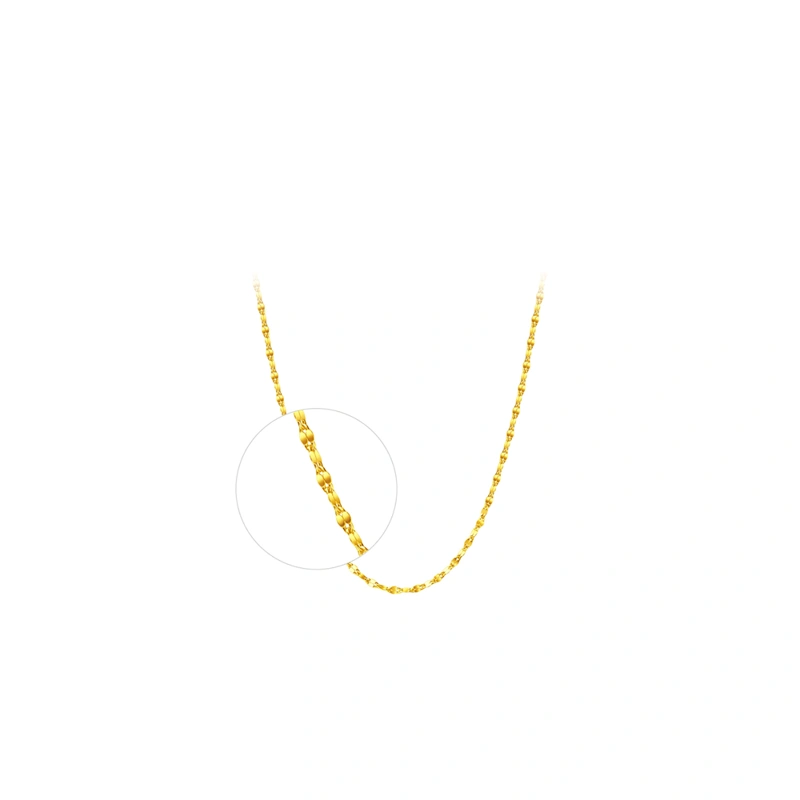 Stylish Sparkling Floral 999 Gold necklace