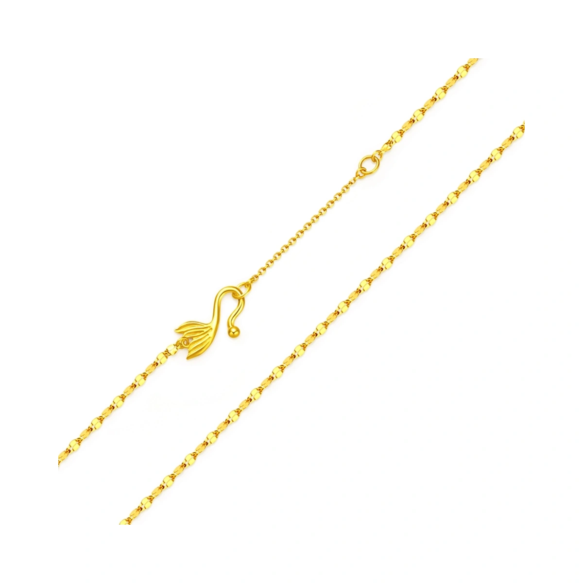 Stylish Sparkling Floral 999 Gold necklace